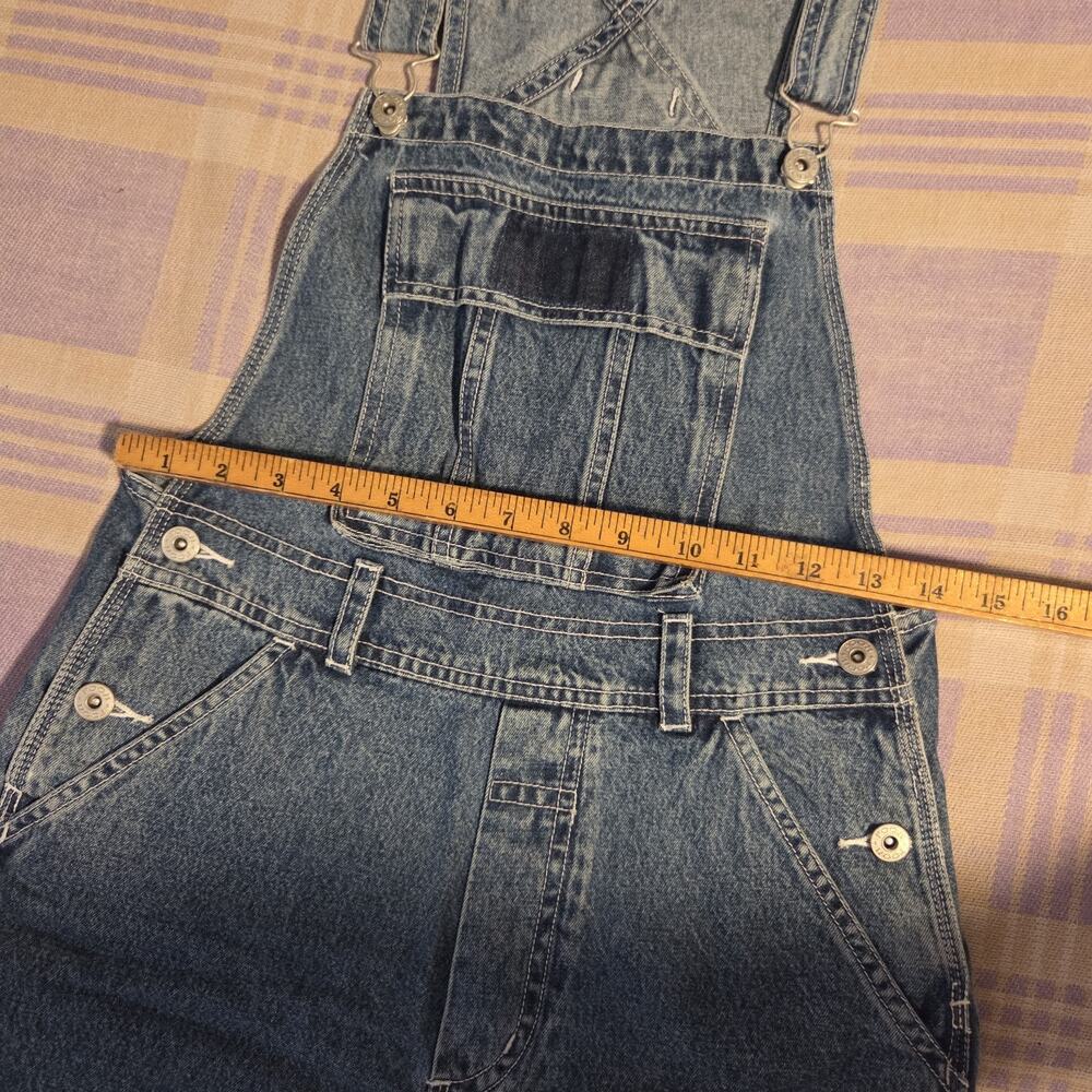 Vtg Eeyore Denim Womens Disney Overall Shorts Winnie The Pooh 90s Y2k Flowers - Picture 6 of 9